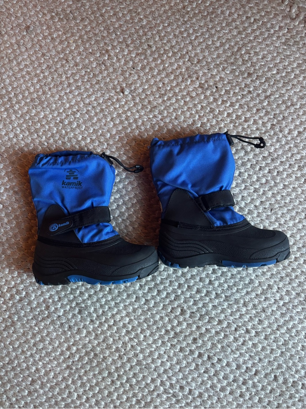 Kamik Kids Blue and Black Waterproof Snow Boots